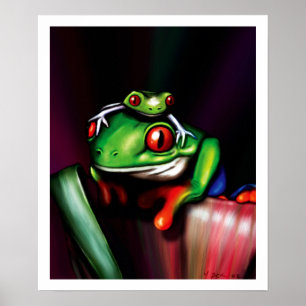 Red Eyed Tree Frogs Poster