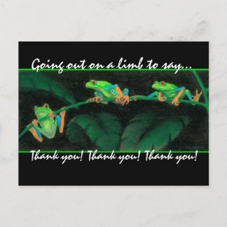 Red-Eyed Tree Frogs Thank you! Postcard