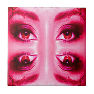 Red Eyes Ceramic Tile