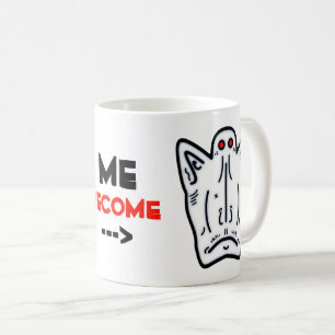 Red eyes pointy ears vampire-like creature coffee mug