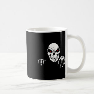Red Eyes Skull Climbing Out Of You Halloween Fun Coffee Mug