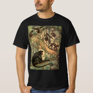 Red Faced Spider Monkeys by Louis Sargent T-Shirt