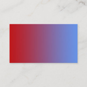 Red fading to Blue Colours, simple design. Business Card