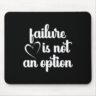 Red - Failure Is Not An Option - Heart Disease Awa Mouse Pad