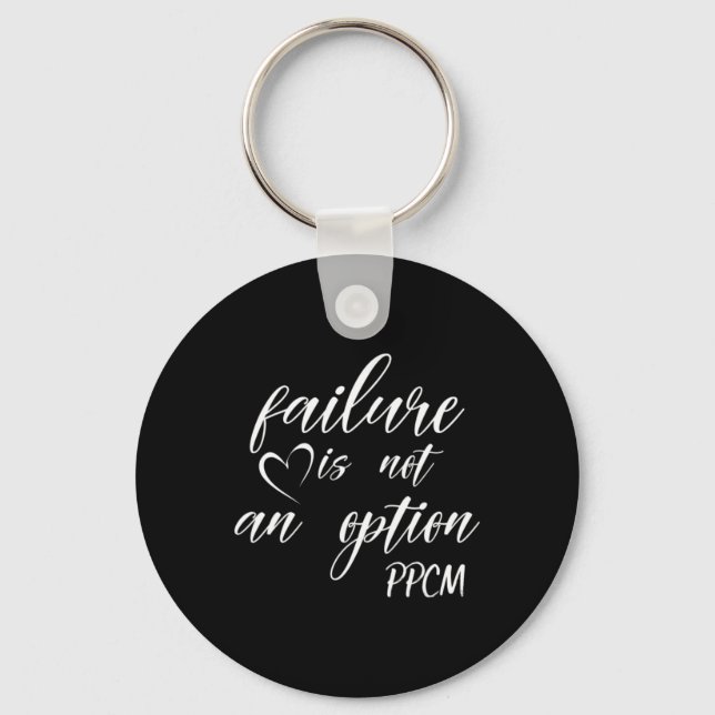 Red - Failure Is Not And Option Ppcm  Key Ring (Front)