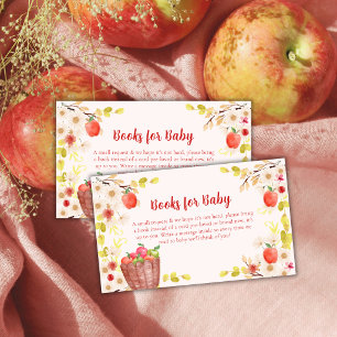 Red Fall Apple Gardening Books For Baby Shower Enclosure Card