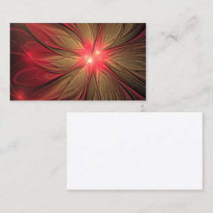 Red fansy fractal flower  calling card
