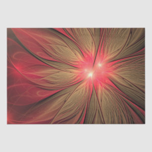 Red fansy fractal flower tissue paper