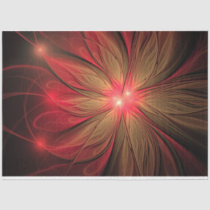 Red fansy fractal flower tissue paper