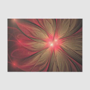 Red fansy fractal flower tissue paper