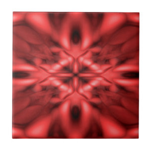 Red fantasy pattern tile