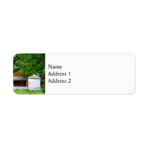 Red Farm Shed Return Address Label