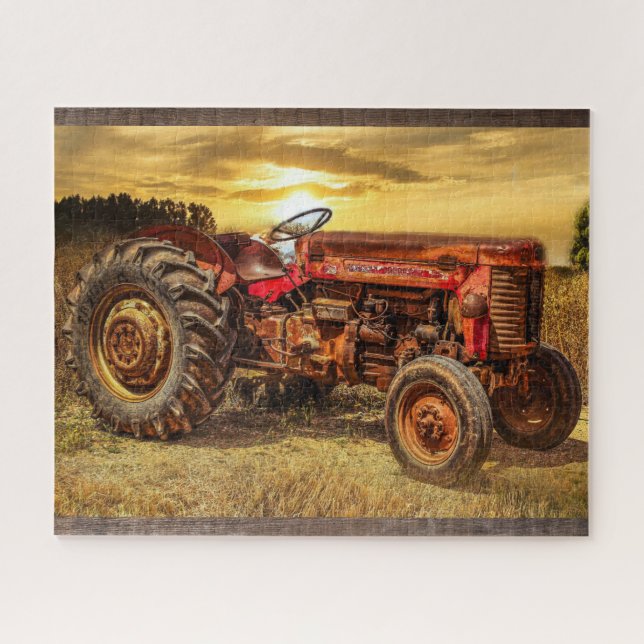 Red Farm Tractor Jigsaw Puzzle (Horizontal)