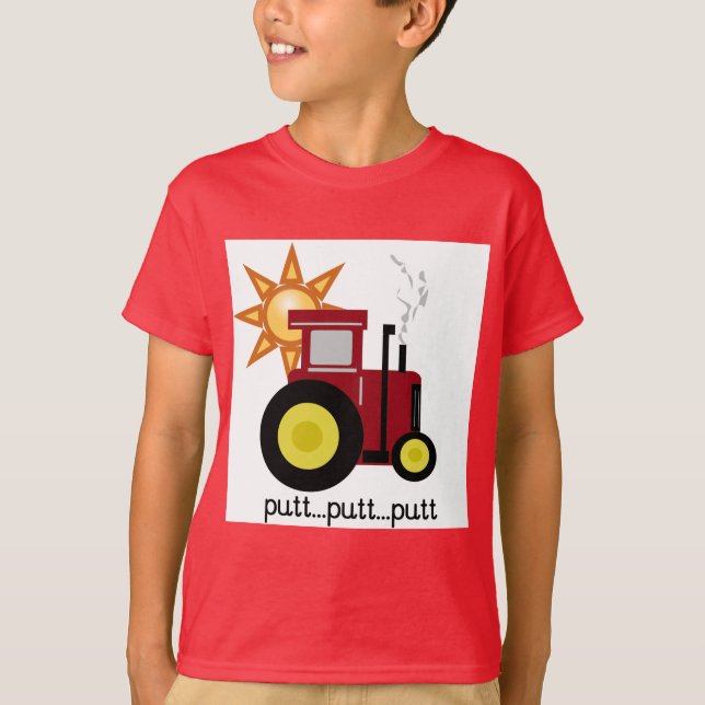 Red Farm Tractor T-shirts and Gifts (Front)