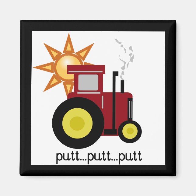 Red Farm Tractor T-shirts and Gifts Magnet (Front)