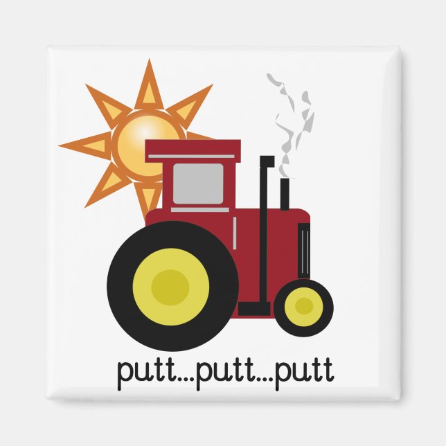 Red Farm Tractor T-shirts and Gifts Magnet (Front)