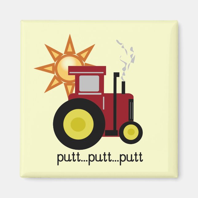Red Farm Tractor T-shirts and Gifts Magnet (Front)