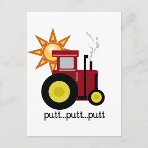 Red Farm Tractor T-shirts and Gifts Postcard