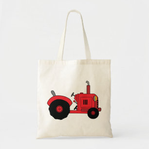 Red Farm Tractor Vehicle Tote Bag