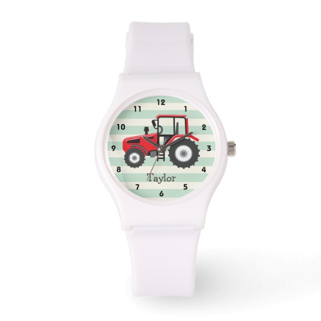 Red Farm Tractor Watch (Front)