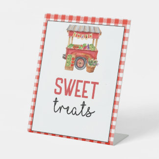 Red Farmer's Market Birthday Sweet Treats Sign