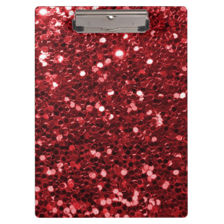 Red Faux Glitter Clipboard