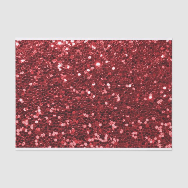 Red Faux Glitter Tissue Paper (Front)