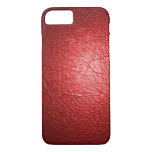 Red Faux Leather iPhone 8/7 Case