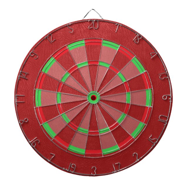 Red Faux Leather Texture Dartboard (Front)