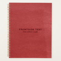 Red Faux Leather Vintage Look Avery Binder Noteboo