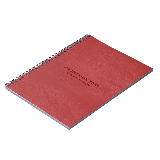 Red Faux Leather Vintage Look Avery Binder Notebook (Left Side)