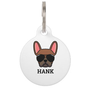 Red Fawn French Bulldog Pet ID Tag