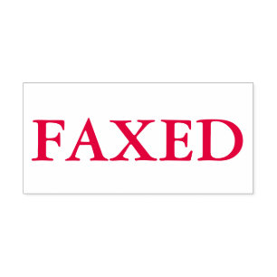 Red Faxed Self-inking Stamp