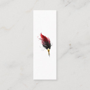 Red feather pen with gold nib loyalty card