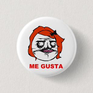 Red Female Me Gusta Comic Rage Face Meme 3 Cm Round Badge