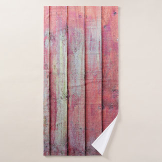 Red Fence Panel Verticalabstract,background,board, Bath Towel