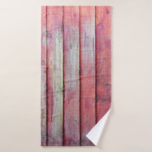 Red Fence Panel Verticalabstract,background,board, Bath Towel (Bath Towel)