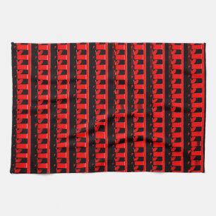 Red Fence Tea Towel