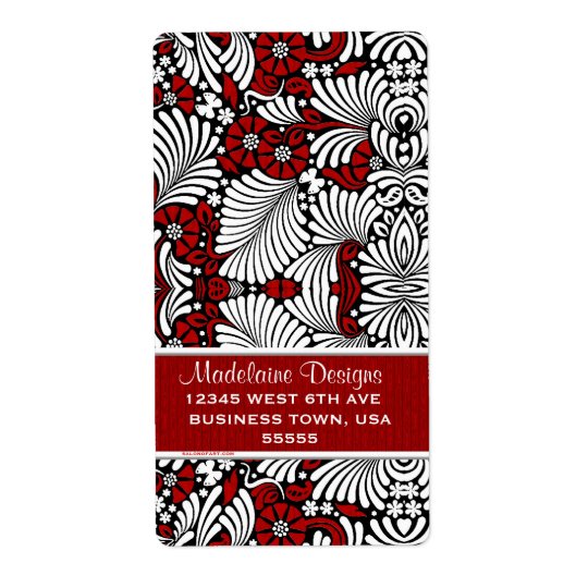 Red Fern Executive Themed Professional Shipping Label