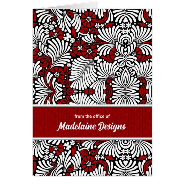 Red Fern Wood Professional Business Blank (Front)