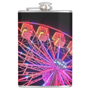 Red Ferris wheel Hip Flask