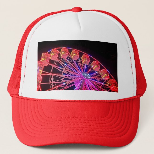 Red Ferris wheel Trucker Hat (Front)
