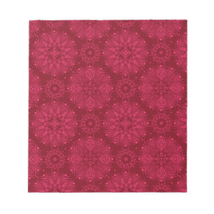 Red festive pattern notepad