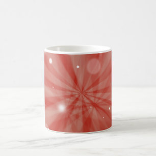 Red festive starburst and snow coffee mug