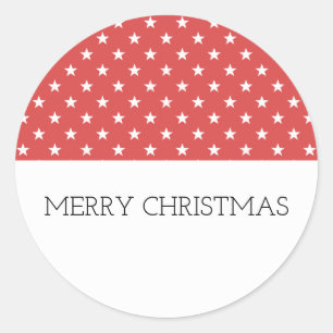 Red Festive Stars Holiday Stickers