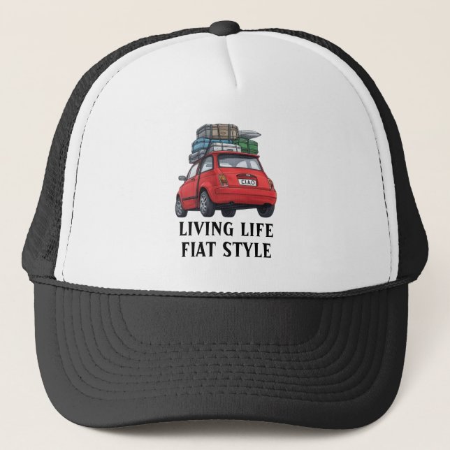 Red Fiat Car Hat (Front)