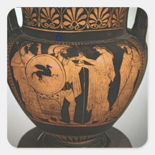 Red-figure krater square sticker