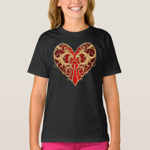 Red Filigree Heart Shirt