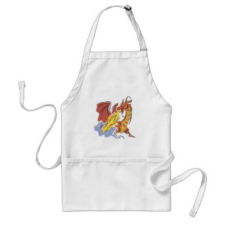 red fire-breathing dragon standard apron