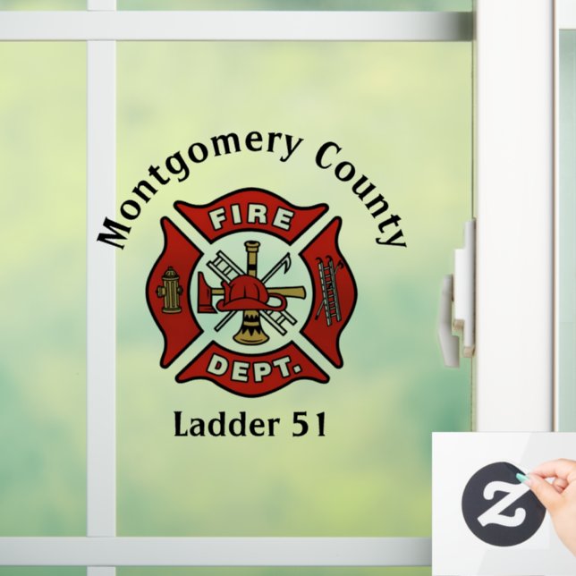 Red Fire Department Logo Custom  (Home)